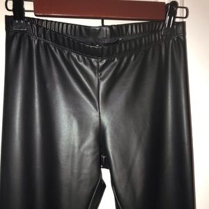 Black pleather leggings